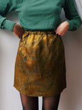 Gonna jacquard dorata