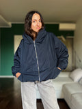 Bomber sartoriale blu