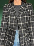Blazer grigio a quadri