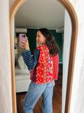 Gilet trapuntato rosso