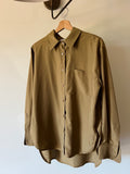 Camicia sartoriale satin marroncino