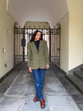 Blazer verde pied de poule colorato
