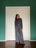 PRE ORDINE • Camicia ampia misto lana grigio brillantini
