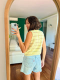 Top traforato butter yellow