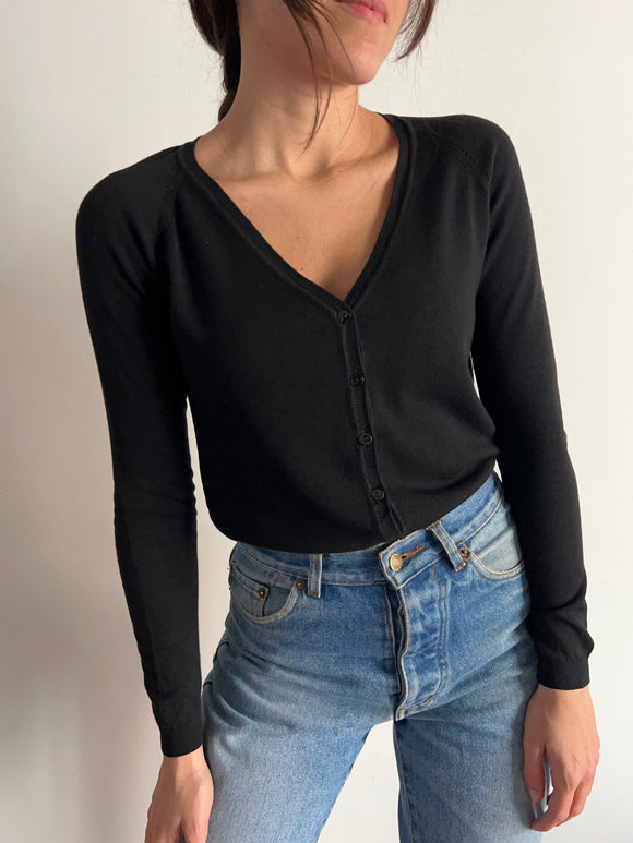 Mini cardigan nero