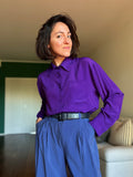 PRE ORDINE • Camicia sartoriale seta viola