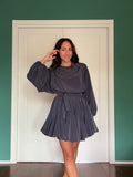 Abito con cintura cupro wash grigio