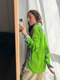 Camicia indiana modello maschile M/L grigia e verde