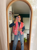 Gilet trapuntato rosa