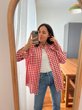 Camicia Lacoste quadretti ruggine