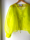PRE ORDINE • Camicia con laccetti organza lime