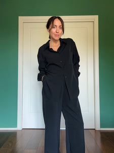 Camicia sartoriale nera stretch