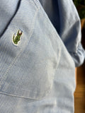 Camicia Gilbi Lacoste azzurra trama lavorata
