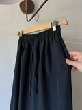 Pantalone sartoriale ampio satin nero