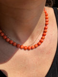 Collana perle corallo