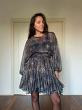 Abito con cintura tipo Missoni blu