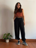 PRE ORDINE • Primo Pantalone nero di lino