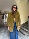 Blazer velluto a coste oliva
