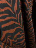 Camicia ampia in maglina tigrata