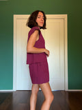 PRE ORDINE • Pantaloncino misto lino burgundy