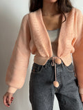 Cardigan liseuse rosa