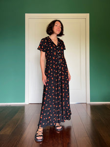 Chemisier lungo stile 90s nero