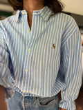 Camicia Gilbi Ralph Lauren azzurra righe bianche