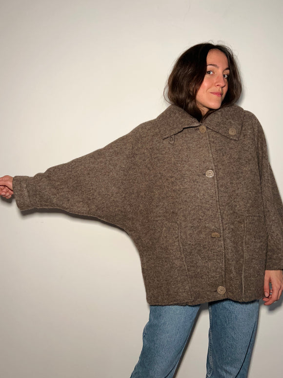 Giacca di lana marrone