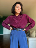 Camicia sartoriale seta vinaccia