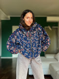 Bomber sartoriale bandana blu