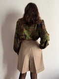 Bermuda beige con tripla pince