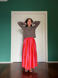 Set gonna + maglione • noce, rosa e zucca