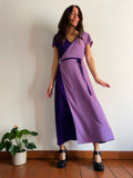 Abito di seta bicolor viola + lilla