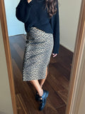 Gonna midi animalier