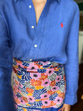 Combo pareo + camicia Ralph Lauren • blu fiori colorati