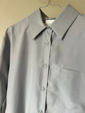 Camicia sartoriale satin grigio perla