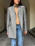 Blazer lungo grigio