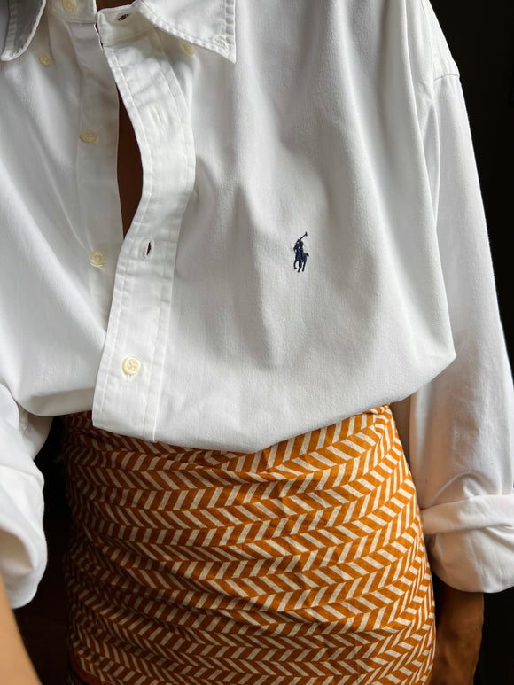 Combo pareo + camicia Ralph Lauren • senape e bianco