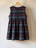 PRE ORDINE • Abito Bea lana tartan • corto • senza maniche