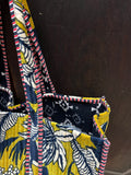 Maxi borsa trapuntata in velluto • oliva