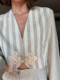 Completo di lino beige