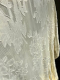 PRE ORDINE • Abito con cintura voile devoré panna