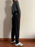 Pantalone nero lana pesante