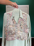 Camicia di seta color menta