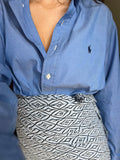 Combo pareo + camicia Ralph Lauren • azzurro scuro e azzurro chiaro