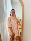 Combo pareo + camicia Ralph Lauren • righe rosa e esagoni