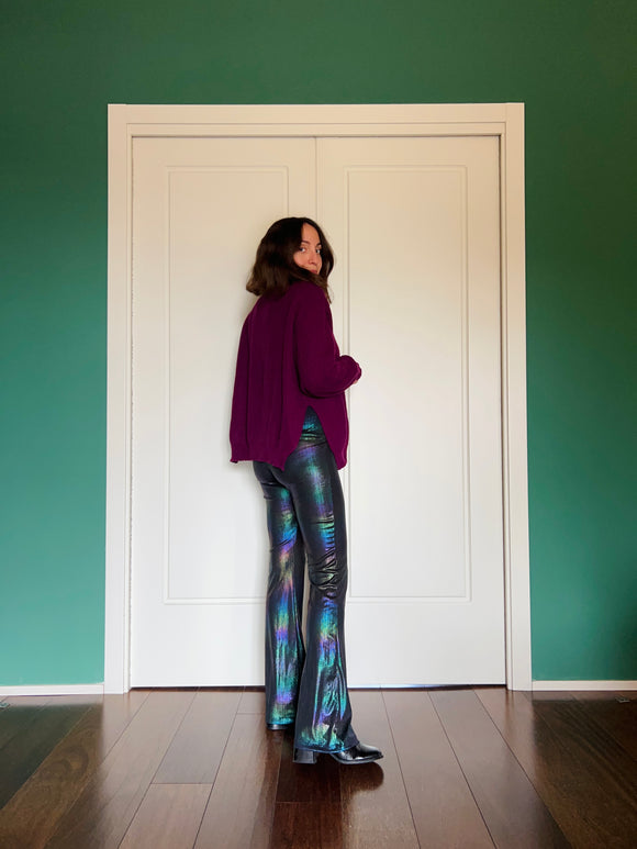 Pantalone a zampa holographic