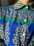 Camicia indiana modello maschile fiorellini blu
