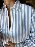Camicia Ralph Lauren righe bianche e azzurre