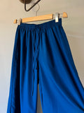 Pantalone sartoriale ampio satin blu